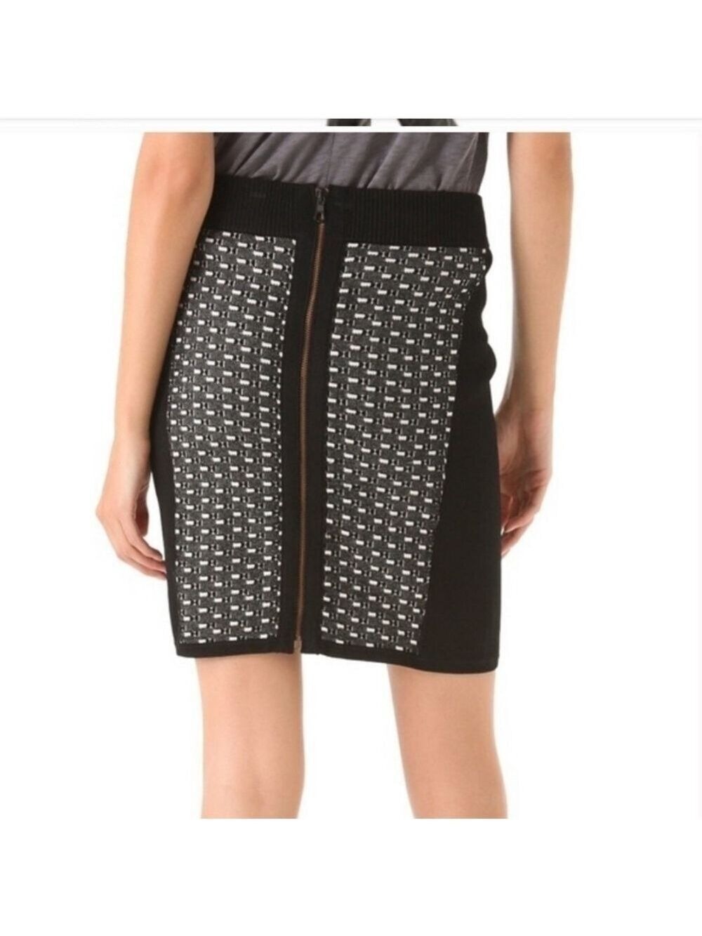 Rag & Bone Black Knit Skirt Large